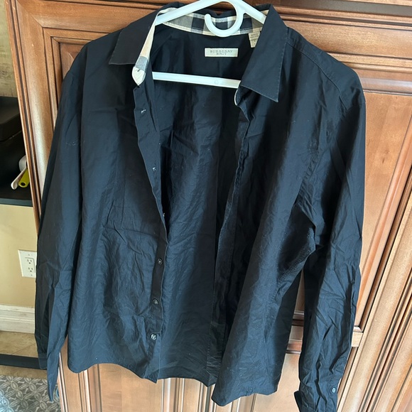 Burberry Brit Black shirt with Check Lining - Picture 1 of 5